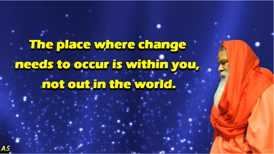 Change needs to occur within you (English) ~ June 27, 2013